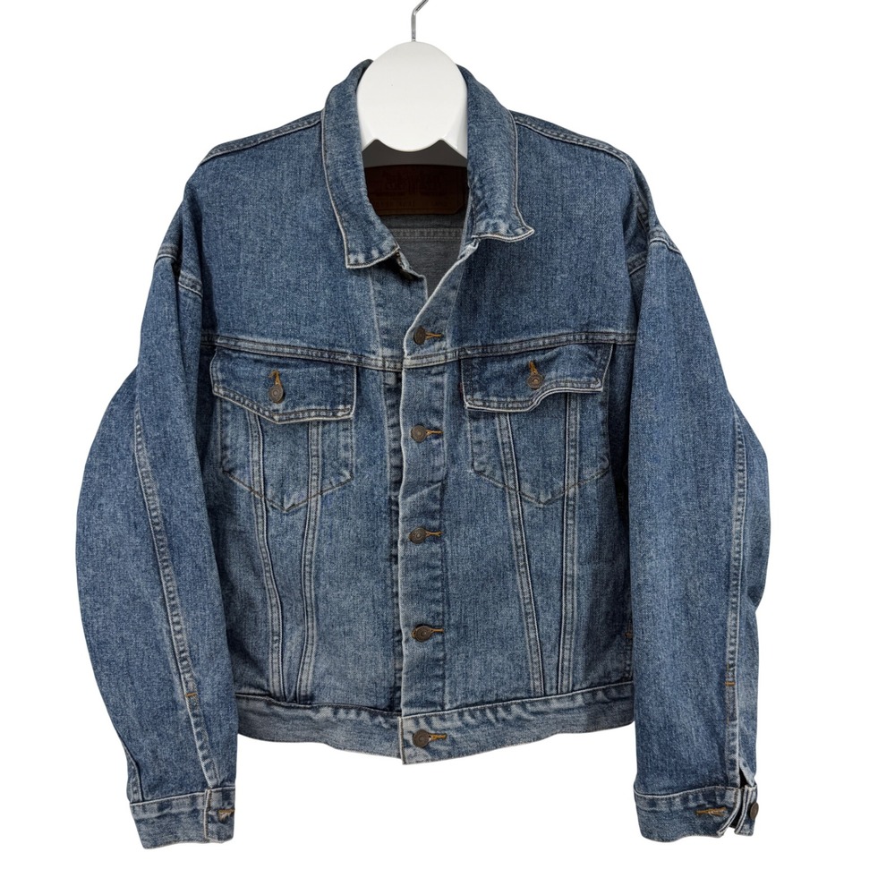 '92 Levi's Denim Jacket Mens Large Blue 70598 4891 Trucker Jean Jacket EUC